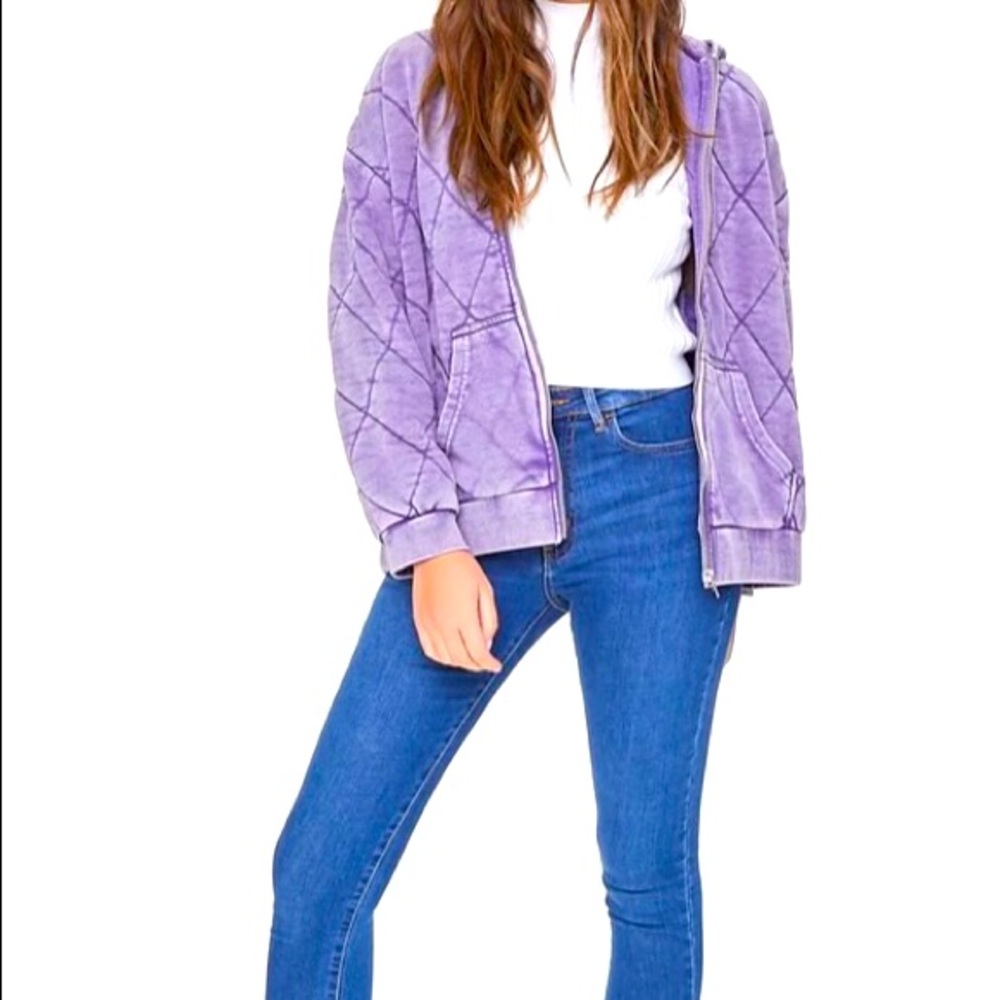 Quilted jacket with hood